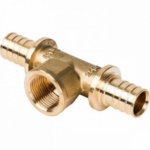 Тройник-переходник с внутренней резьбой 25хR 3/4" для труб из сшитого полиэтилена STOUT