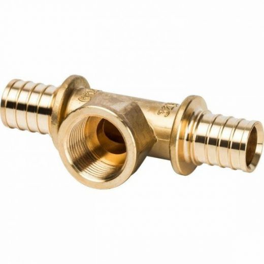 Тройник-переходник с внутренней резьбой 32хR 1" для труб из сшитого полиэтилена STOUT