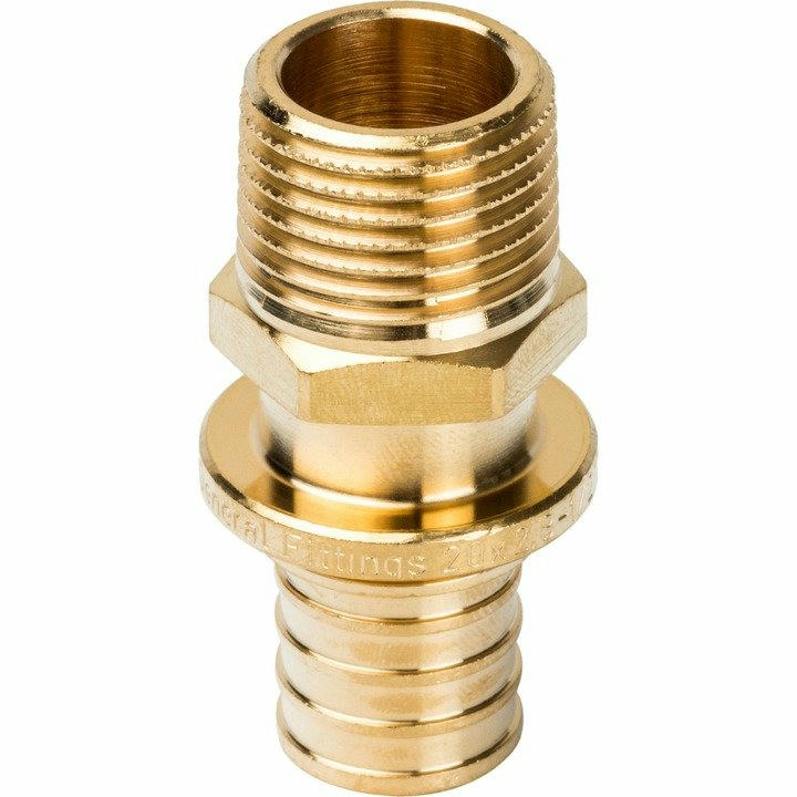 Переходник с наружной резьбой 20хR 1/2 для труб из сшитого полиэтилена STOUT