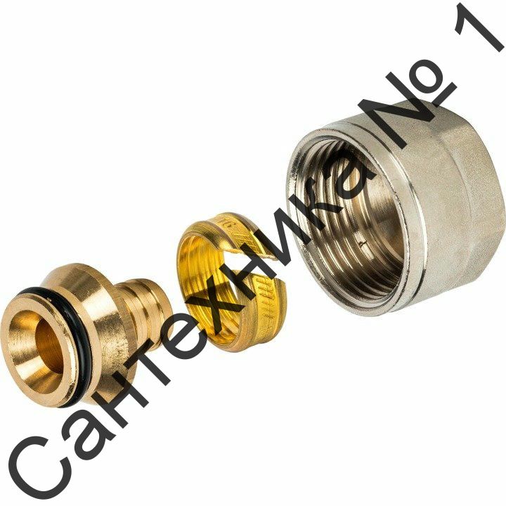 Фитинг компрессионный для труб PE-х 16х2,2х3/4" STOUT