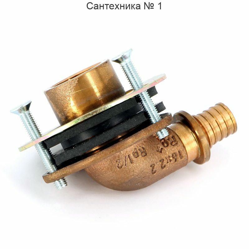 Угольник настенный с внутренней резьбой 16-Rp 1/2 для гипсокартонных плит RX+ REHAU