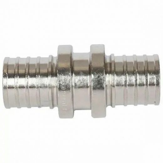 Муфта соединительная равнопроходная 20х2,0 для труб из сшитого полиэтилена, никелированная STOUT