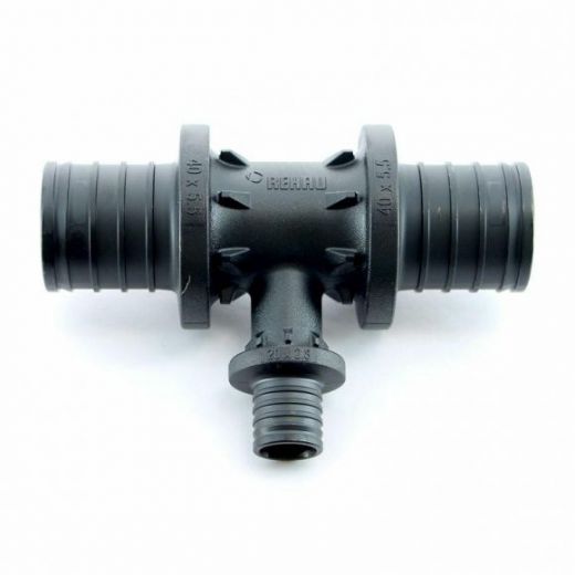 Тройник с уменьшенным боковым проходом 40-20-40 PX REHAU