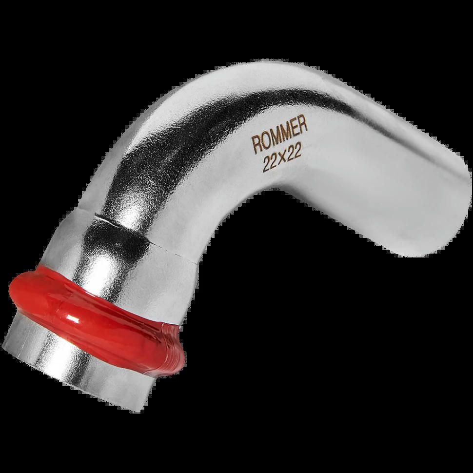 Угольник однораструбный 90° НПр 22 из нержавеющей стали ROMMER