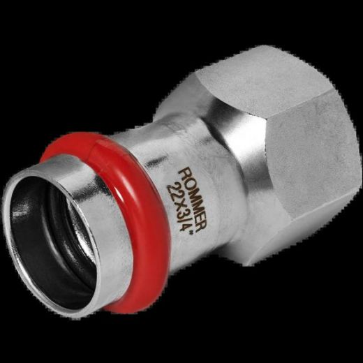 Переходник ВР 22х3/4 из нержавеющей стали ROMMER