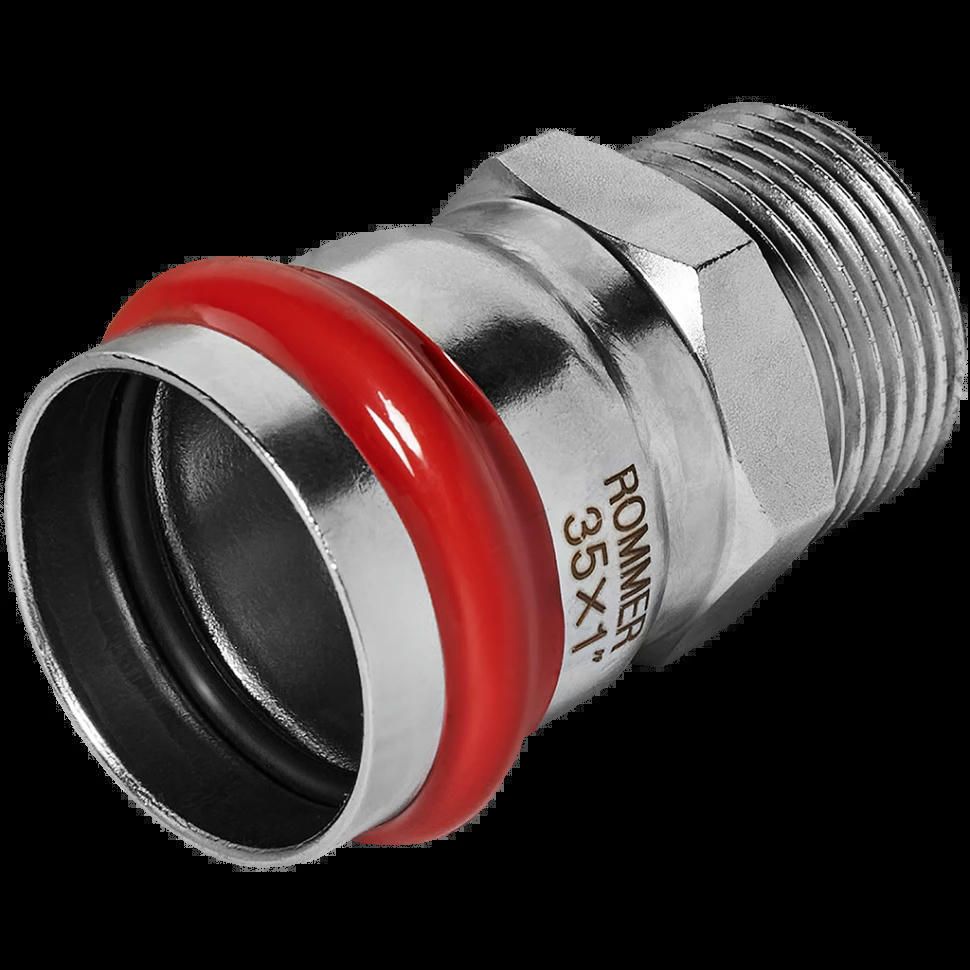 Переходник НР 35х1" из нержавеющей стали ROMMER