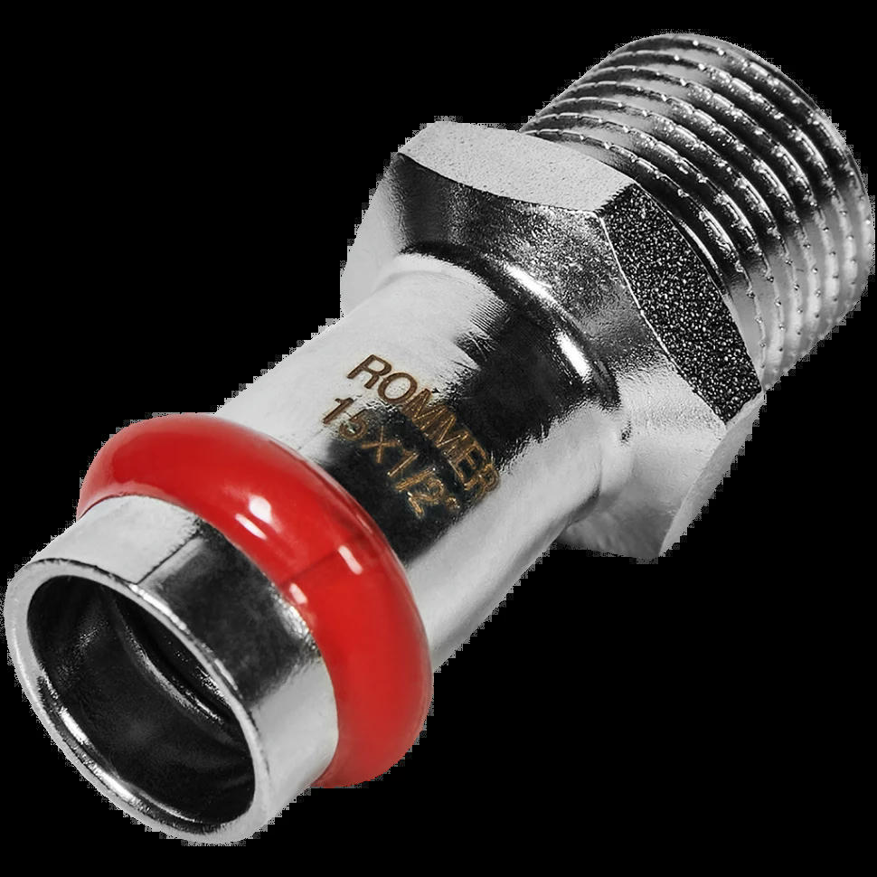 Переходник НР 15х1/2 из нержавеющей стали ROMMER