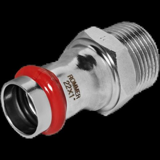 Переходник НР 22х1" из нержавеющей стали ROMMER