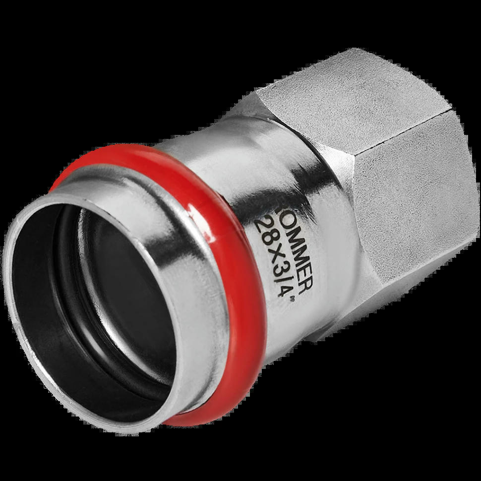 Переходник ВР 28х3/4 из нержавеющей стали ROMMER