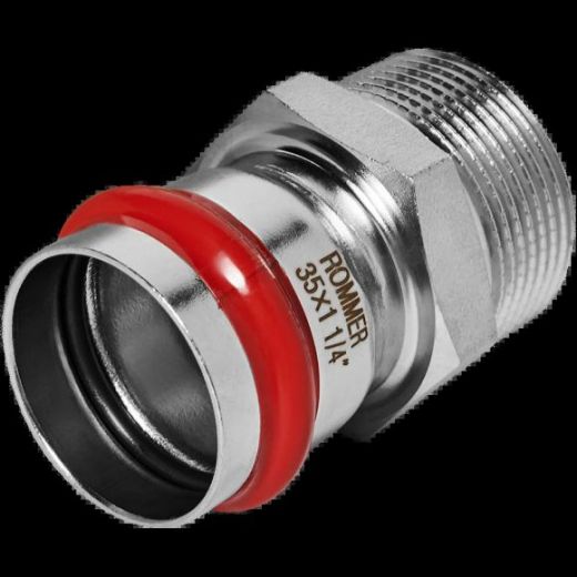 Переходник НР 35х1 1/4 из нержавеющей стали ROMMER