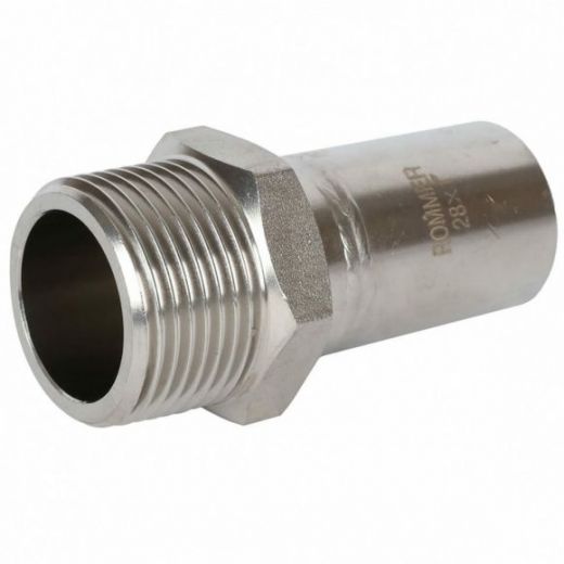 Вставка переходная НПр-НР 28х1" из нержавеющей стали ROMMER