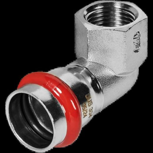 Угольник-переходник ВР 22х1/2 из нержавеющей стали ROMMER