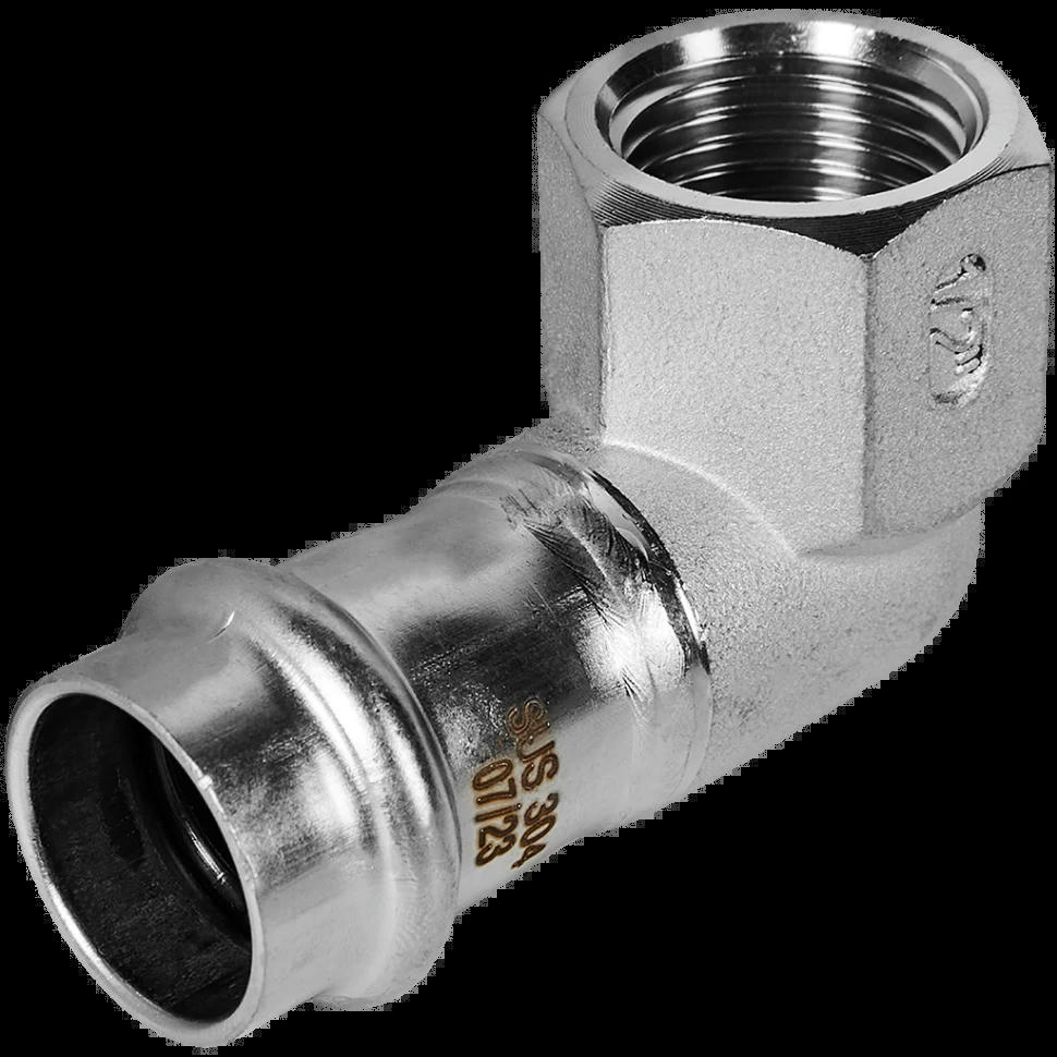 Угольник-переходник ВР 18х1/2 из нержавеющей стали ROMMER