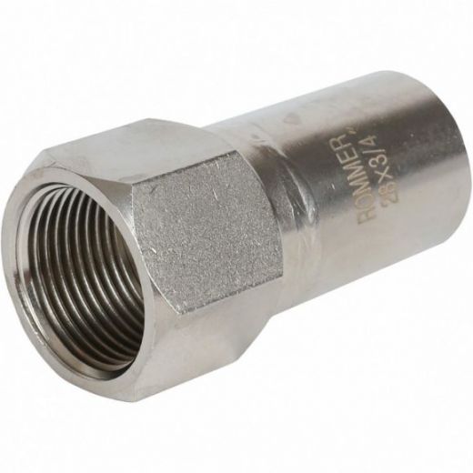 Вставка переходная НПр-ВР 28х3/4 из нержавеющей стали ROMMER