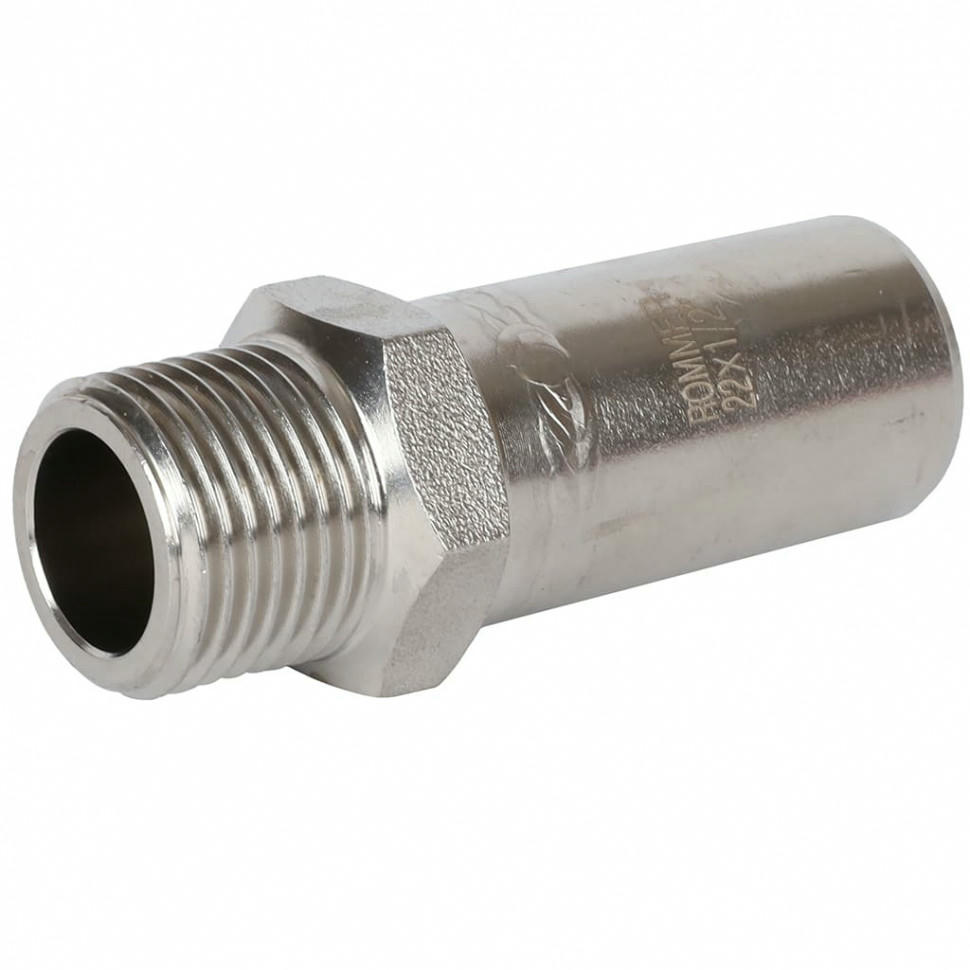 Вставка переходная НПр-НР 22х1/2 из нержавеющей стали ROMMER