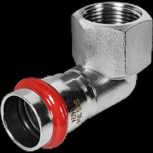 Угольник-переходник ВР 22х3/4 из нержавеющей стали ROMMER