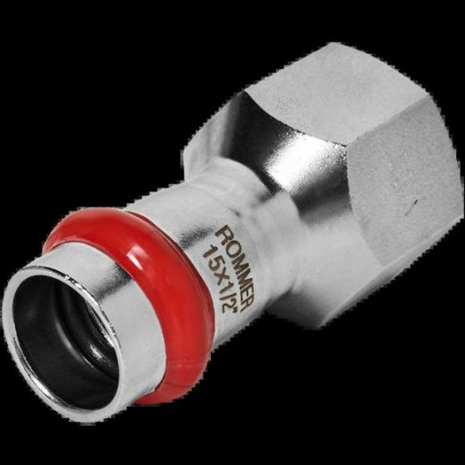 Переходник ВР 15х1/2 из нержавеющей стали ROMMER