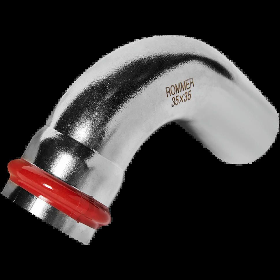 Угольник однораструбный 90° НПр 35 из нержавеющей стали ROMMER