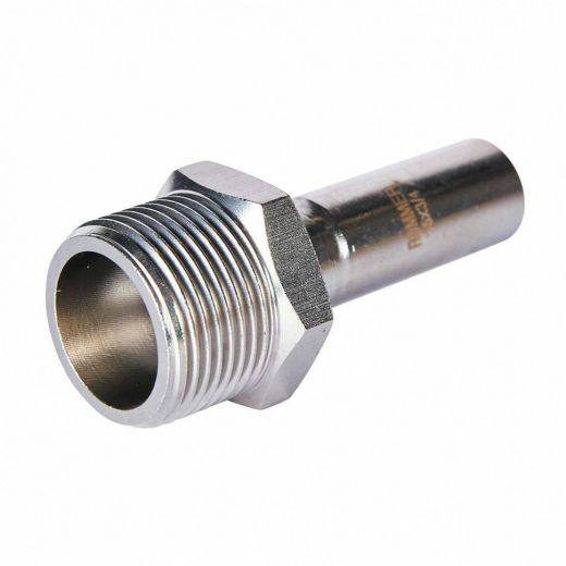 Вставка переходная НПр-НР 15х3/4 из нержавеющей стали ROMMER