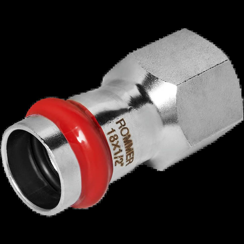 Переходник ВР 18х1/2 из нержавеющей стали ROMMER