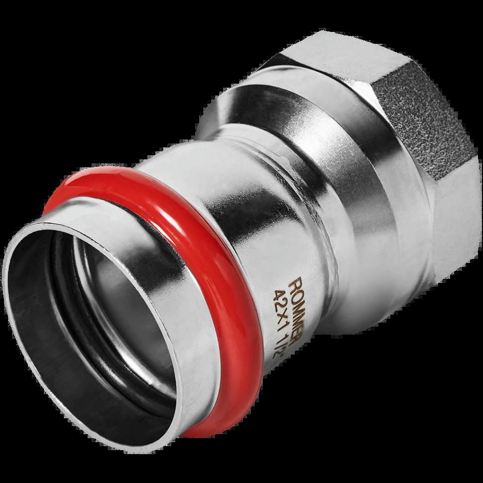 Переходник ВР 42х1 1/2 из нержавеющей стали ROMMER