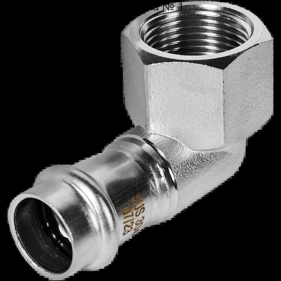 Угольник-переходник ВР 18х3/4 из нержавеющей стали ROMMER