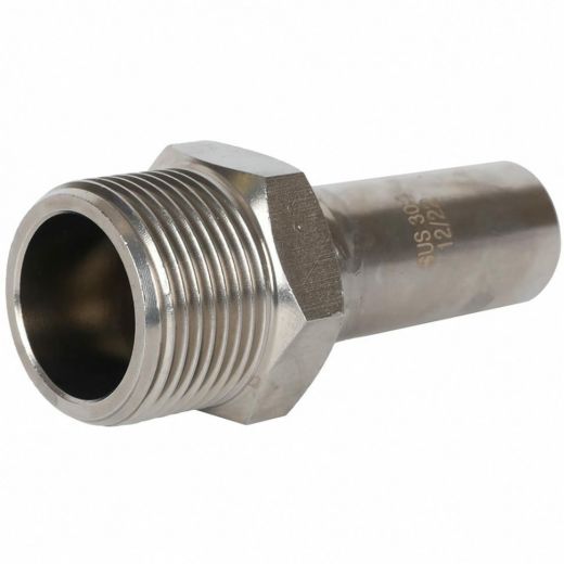 Вставка переходная НПр-НР 18х3/4 из нержавеющей стали ROMMER