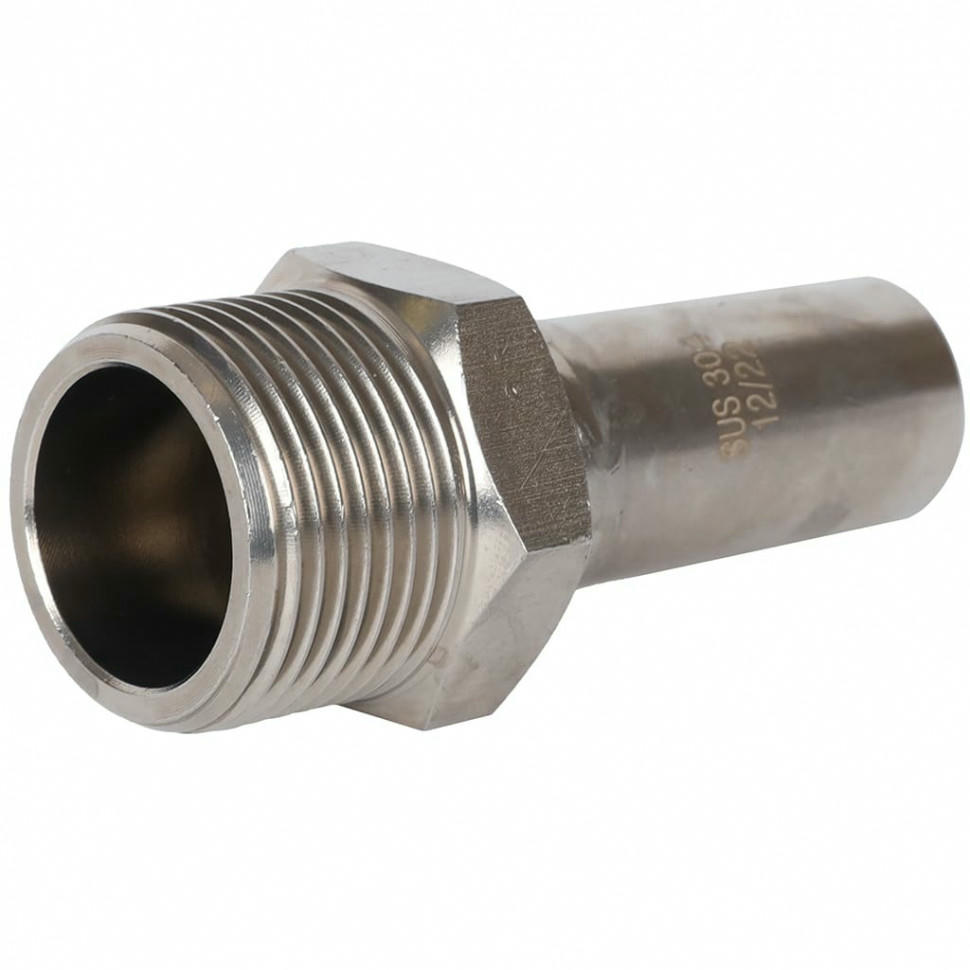Вставка переходная НПр-НР 18х3/4 из нержавеющей стали ROMMER