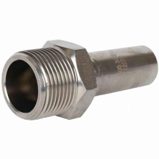 Вставка переходная НПр-НР 18х3/4 из нержавеющей стали ROMMER