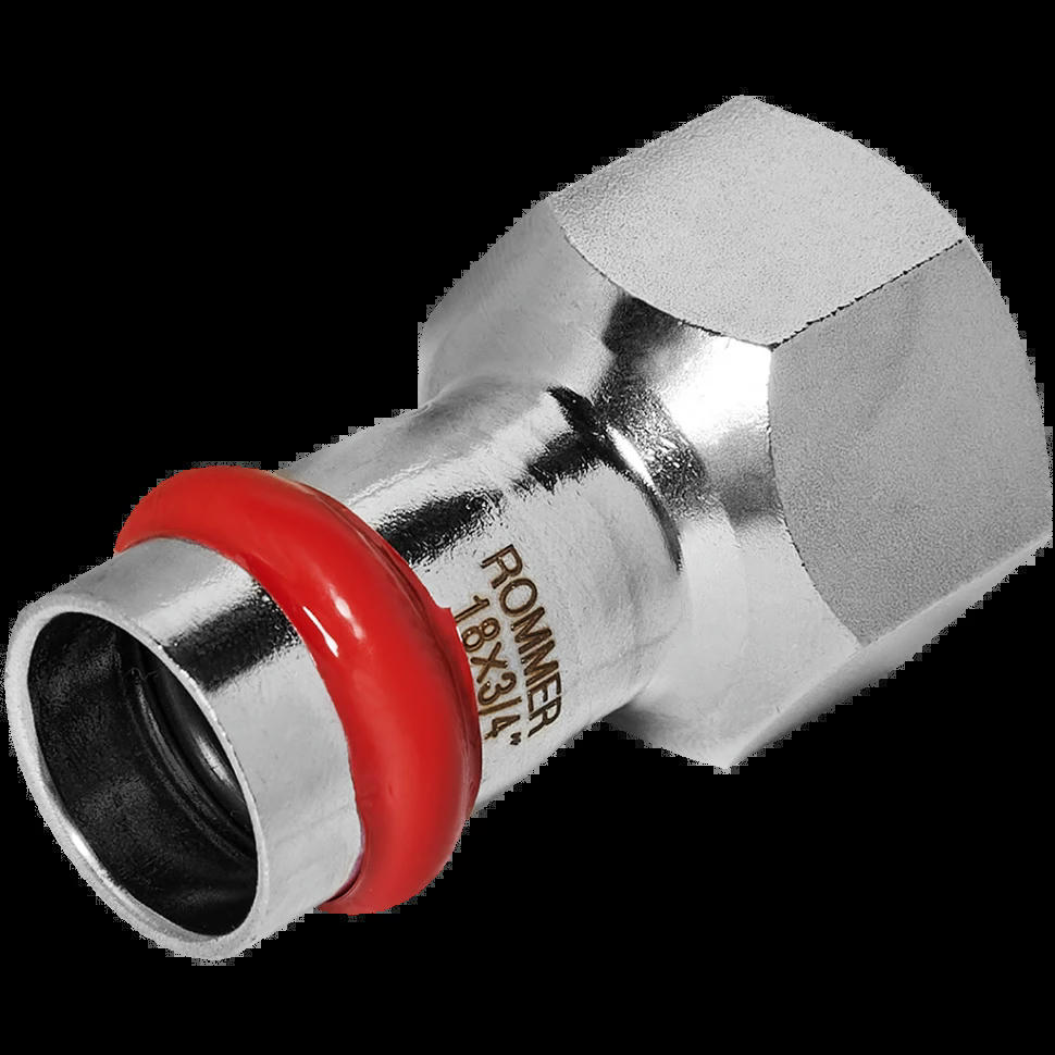 Переходник ВР 18х3/4 из нержавеющей стали ROMMER