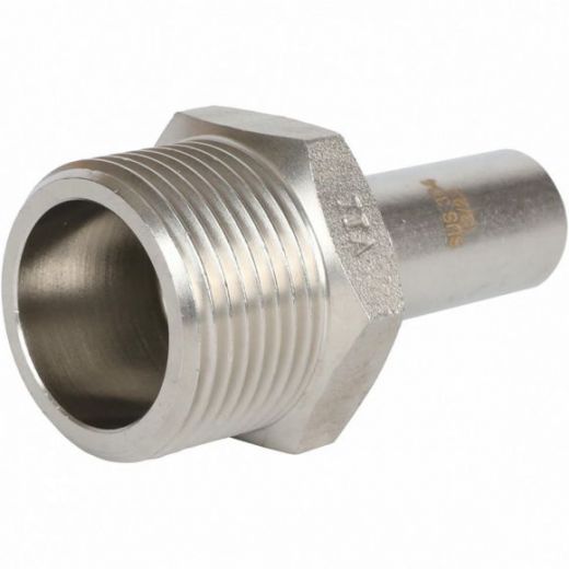 Вставка переходная НПр-НР 18х1" из нержавеющей стали ROMMER