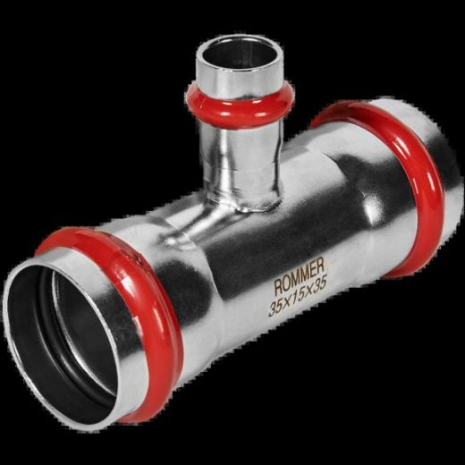 Тройник переходной ВПр 35х15х35 из нержавеющей стали ROMMER