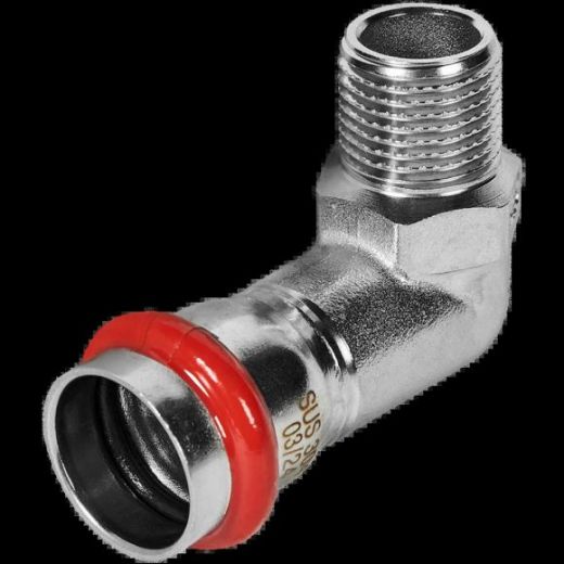 Угольник-переходник НР 22х1/2 из нержавеющей стали ROMMER