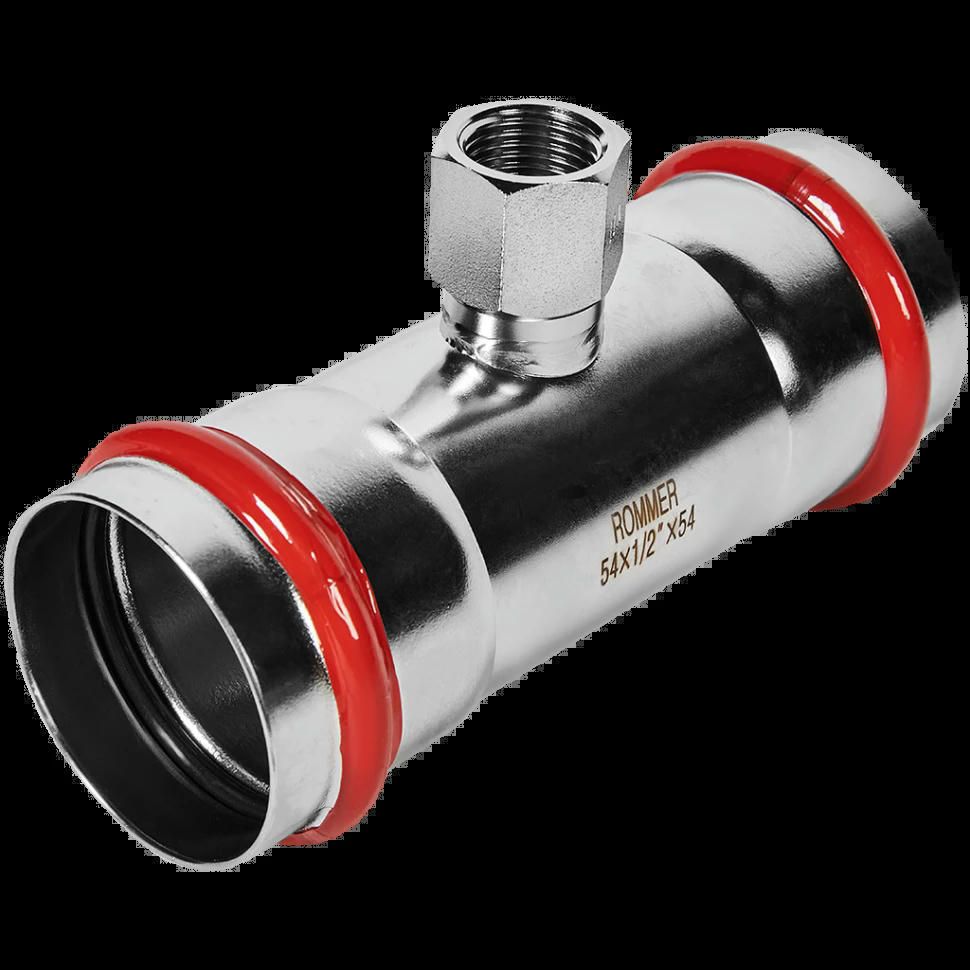 Тройник-переходник ВР 54х1/2 из нержавеющей стали ROMMER