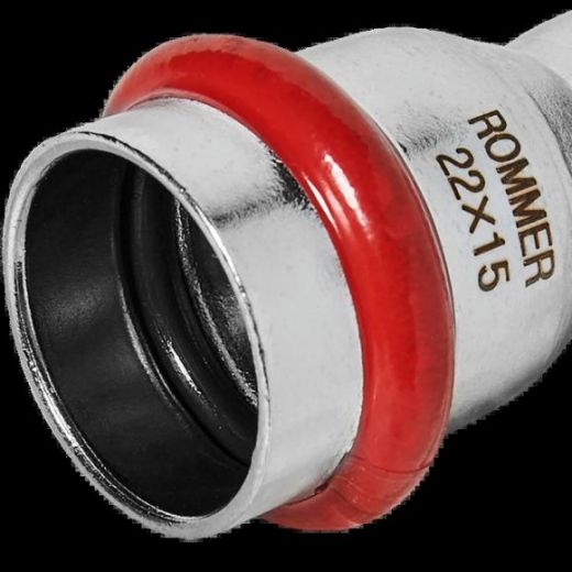 Муфта переходная 22х15 из нержавеющей стали ROMMER