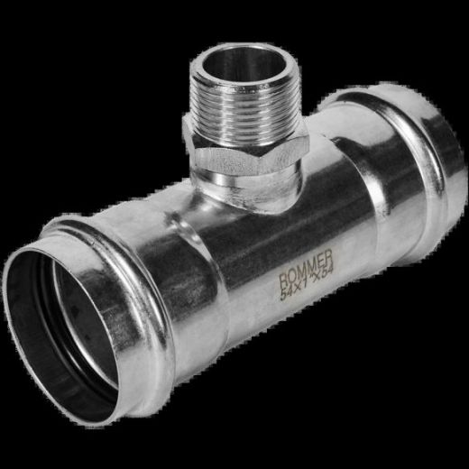 Тройник-переходник НР 54х1" из нержавеющей стали ROMMER