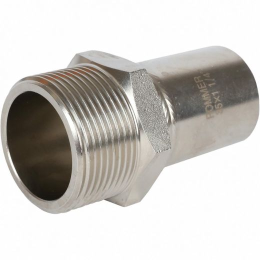 Вставка переходная НПр-НР 35х1 1/4 из нержавеющей стали ROMMER