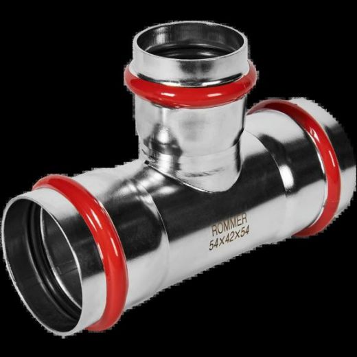Тройник переходной ВПр 54х42х54 из нержавеющей стали ROMMER