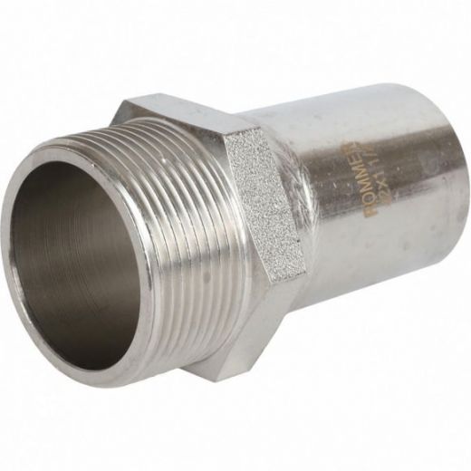 Вставка переходная НПр-НР 42х1 1/2 из нержавеющей стали ROMMER