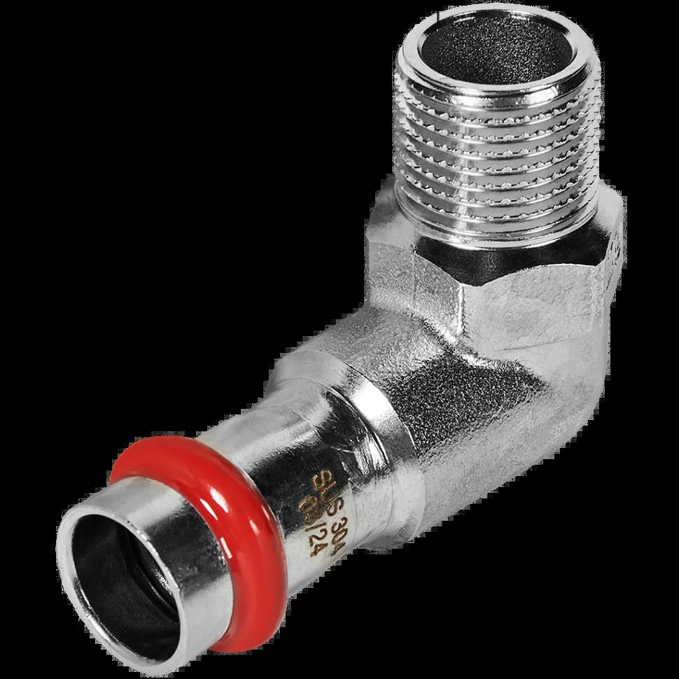 Угольник-переходник НР 15х1/2 из нержавеющей стали ROMMER