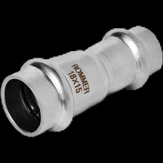 Муфта переходная 18х15 из нержавеющей стали ROMMER