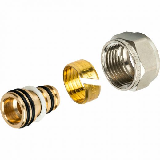 Фитинг компрессионный для труб PEх-AL-PEх 16х2,0х1/2" STOUT