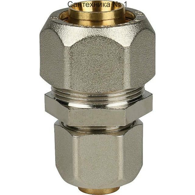 Муфта соединительная переходная 26х20 для металлопластиковых труб, винтовой STOUT