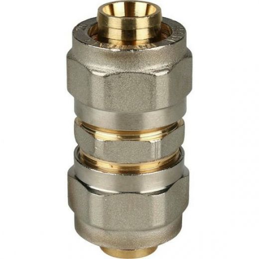 Муфта соединительная 20х20 для металлопластиковых труб, винтовой STOUT