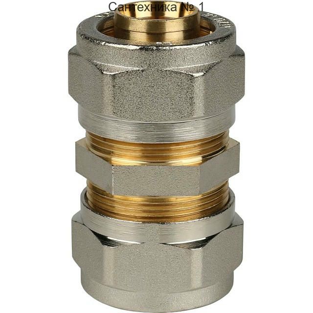 Муфта соединительная 26х26 для металлопластиковых труб, винтовой STOUT