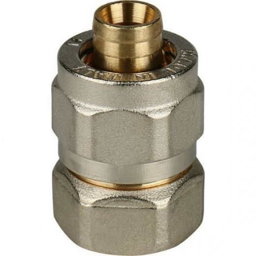 Переходник с внутренней резьбой 16х1/2 для металлопластиковых труб, винтовой STOUT