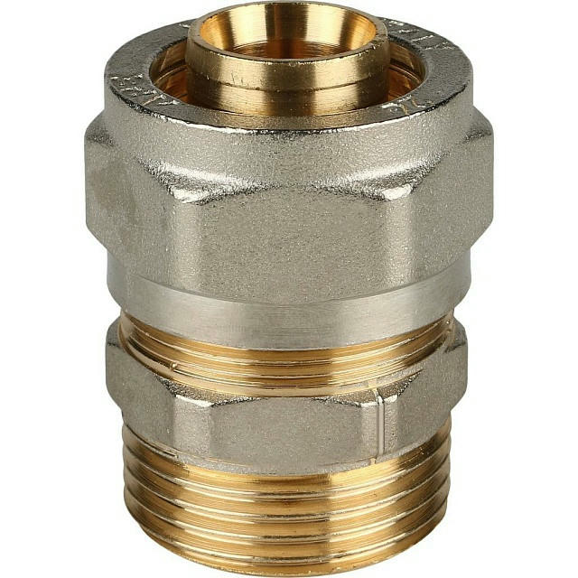 Переходник с наружной резьбой 26х1 для металлопластиковых труб, винтовой STOUT