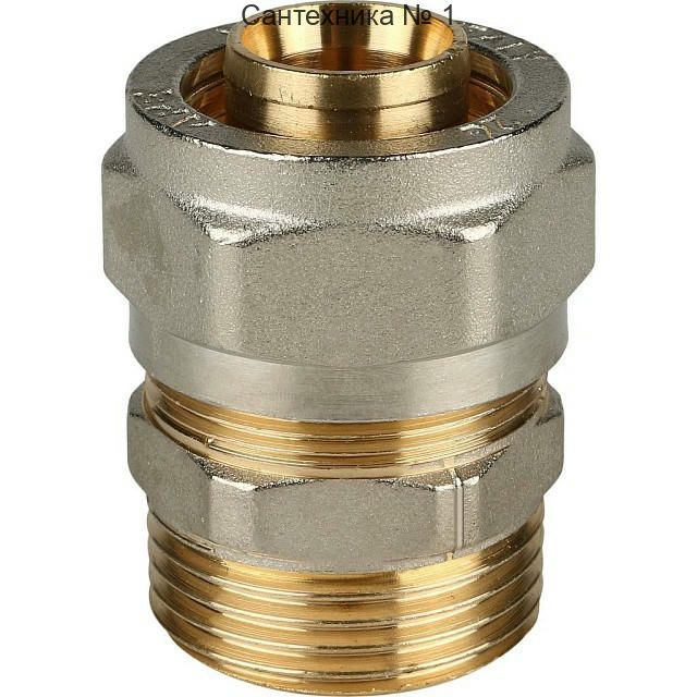 Переходник с наружной резьбой 26х1 для металлопластиковых труб, винтовой STOUT