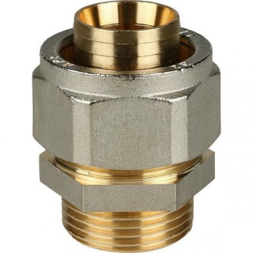 Переходник с наружной резьбой 32х1 для металлопластиковых труб, винтовой STOUT