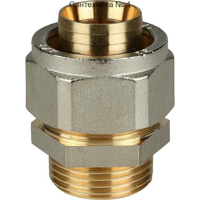 Переходник с наружной резьбой 32х1 для металлопластиковых труб, винтовой STOUT